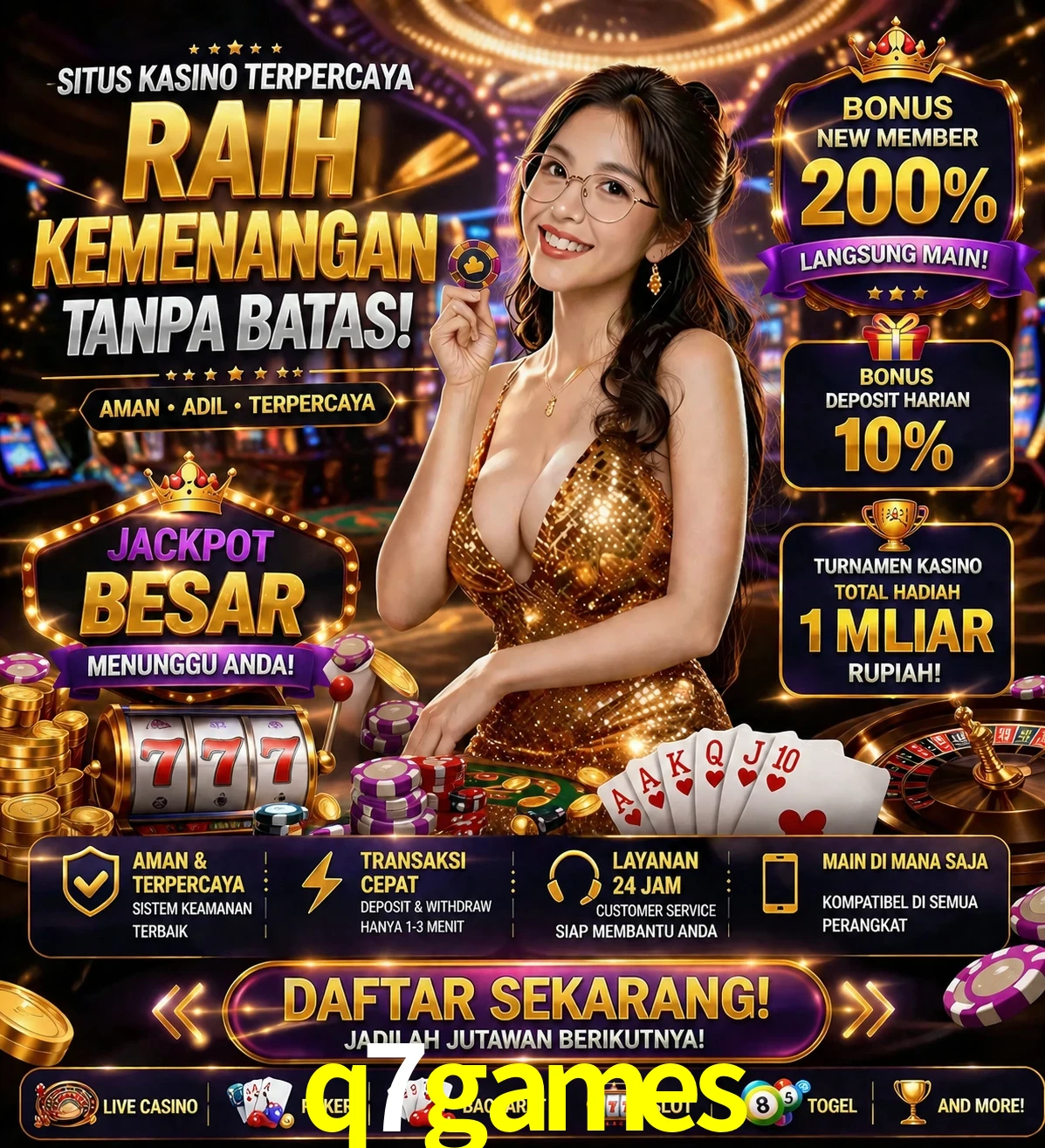 Roleta e blackjack q7games